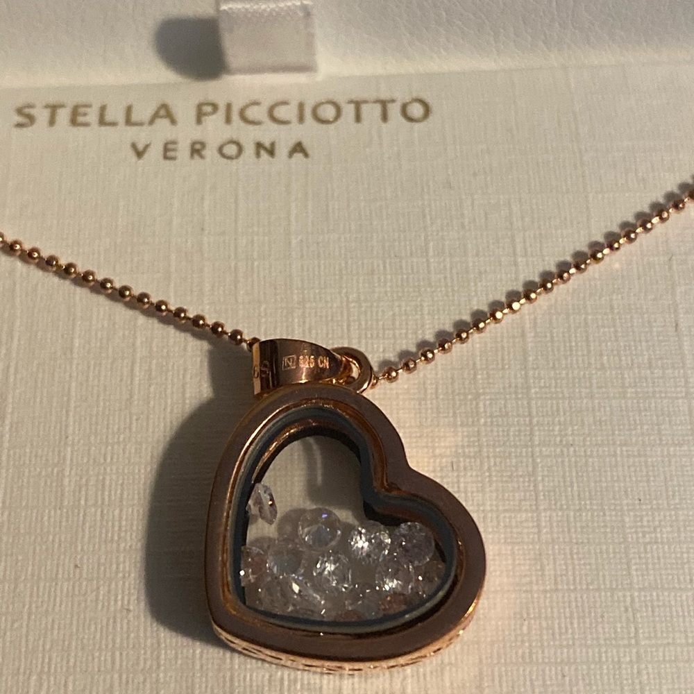 Stella Picciotto Sterling Silvr Heart Necklace NIB